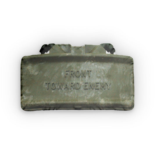 M18A1 Claymore Pillow — 'Front Toward Enemy' (yes, it's inert)