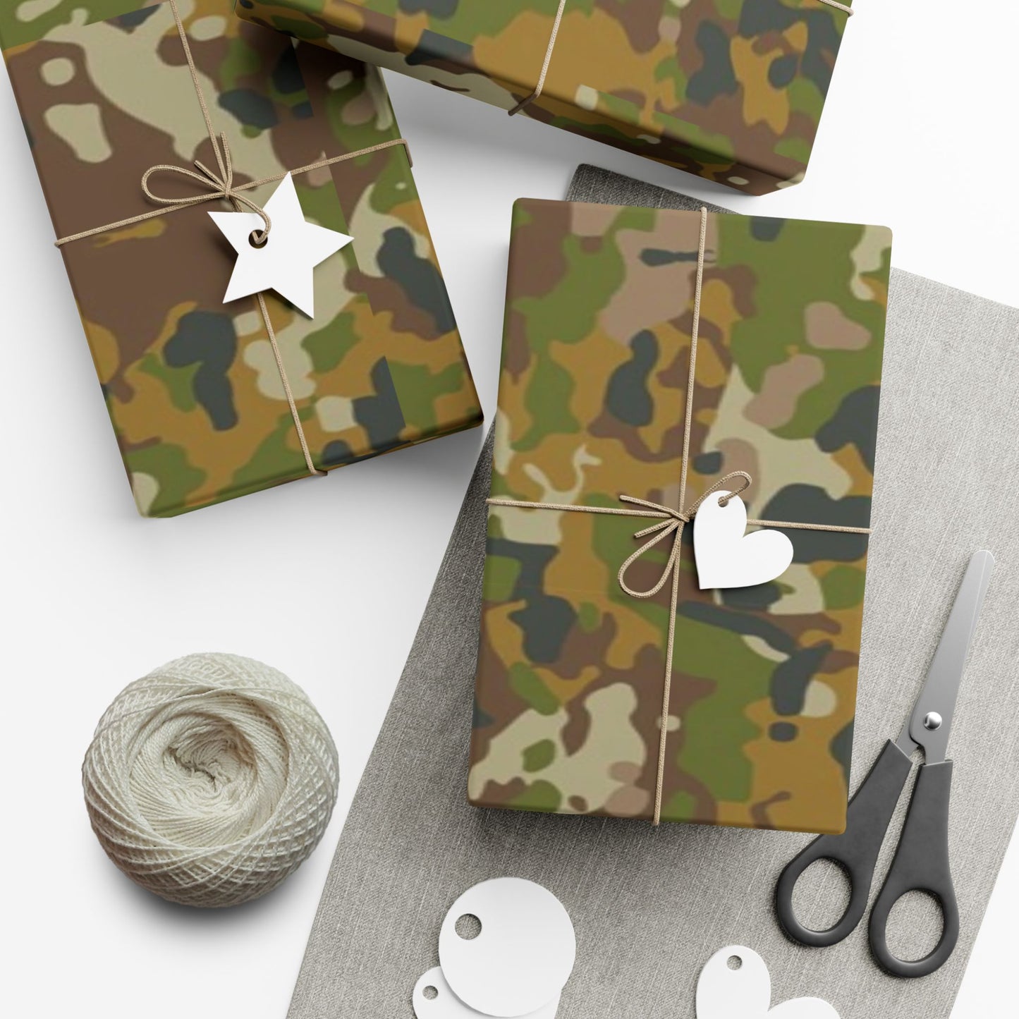 Camouflage Gift Wrap Paper – Military Camo Wrapping Sheets for Outdoorsmen, Hunters & Veteran Gifts